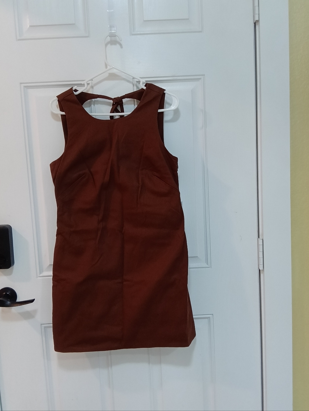 Women's Sleeveless Brown Shift Dress *123#